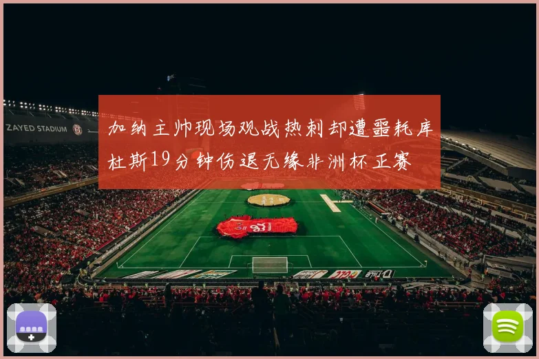 加纳主帅现场观战热刺却遭噩耗库杜斯19分钟伤退无缘非洲杯正赛